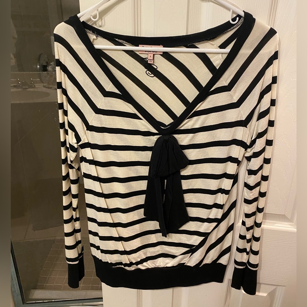 Juicy Couture stripe top with bow